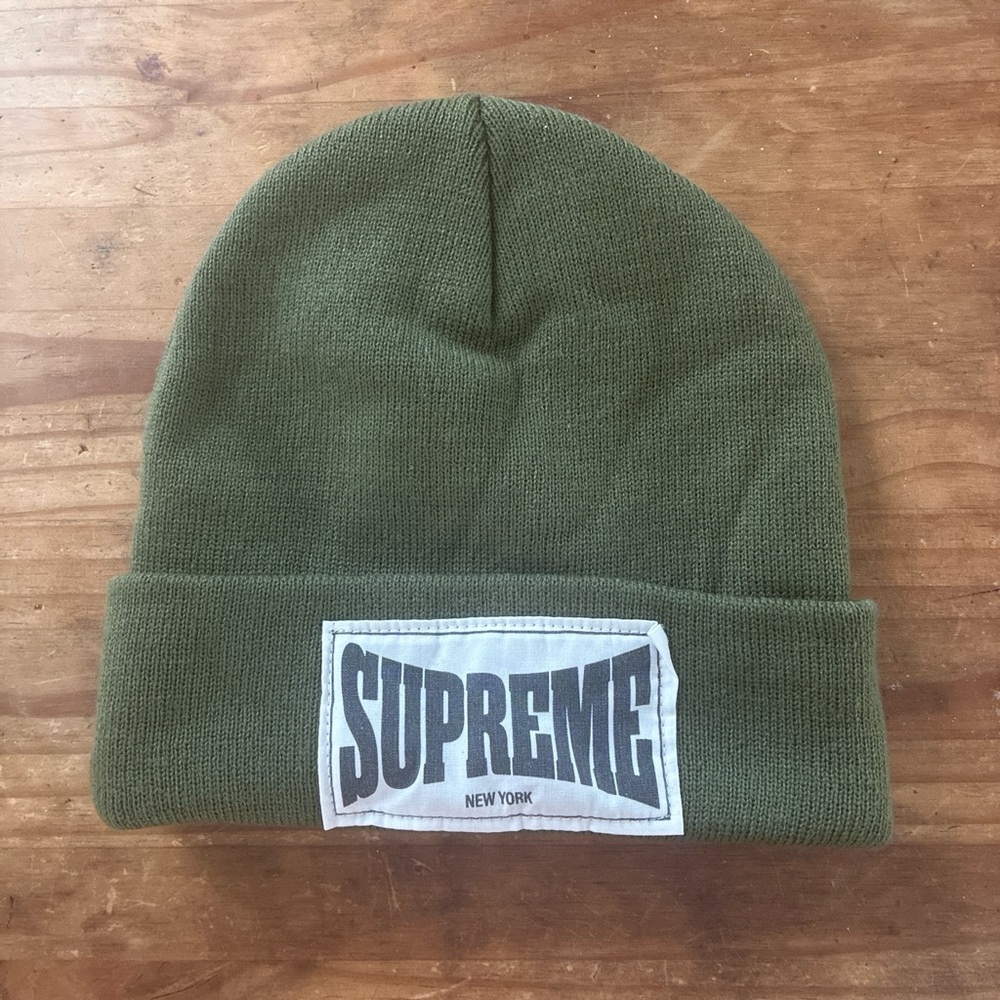 Supreme Army Green Knit Hat